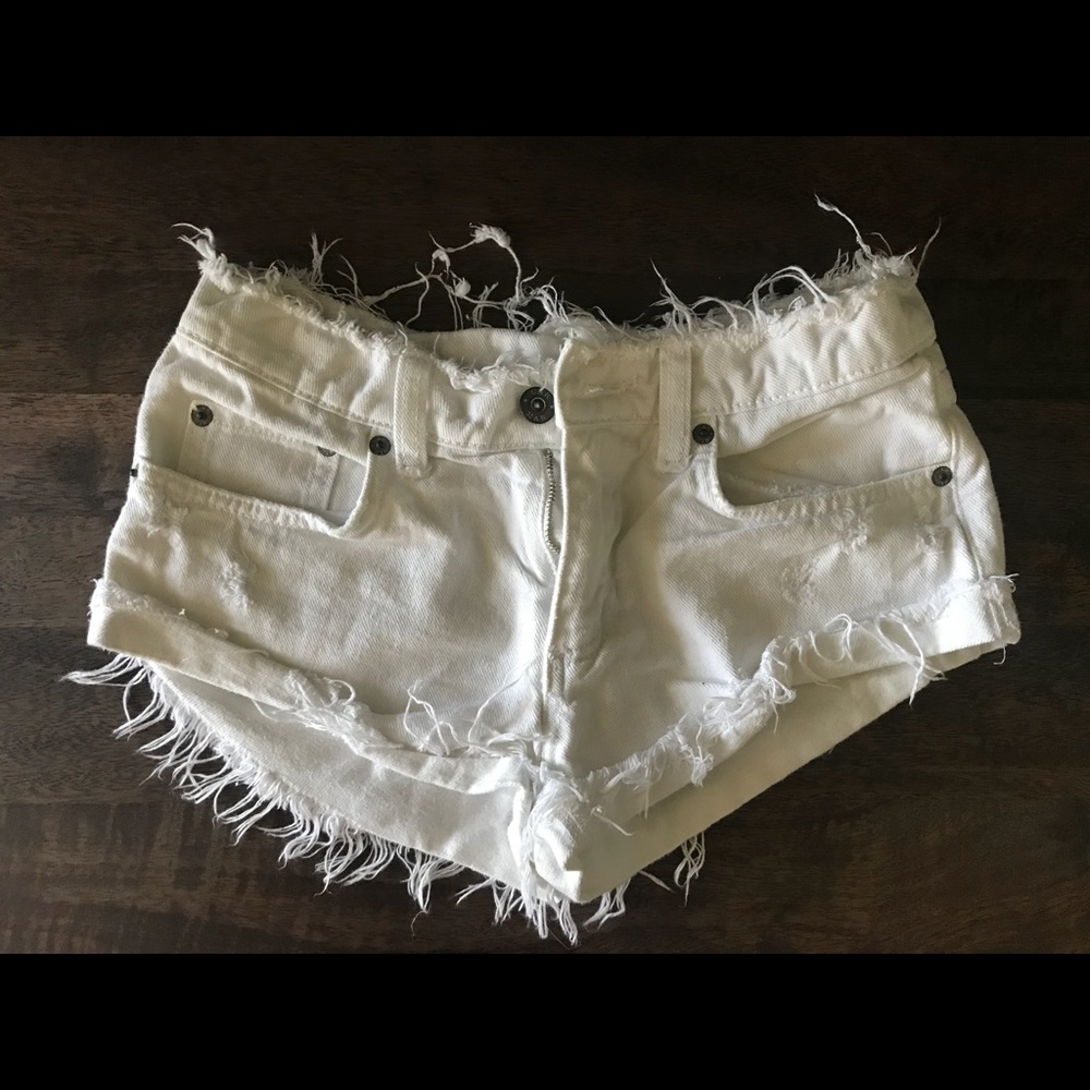 Carmar White Denim Cut Off Shorts